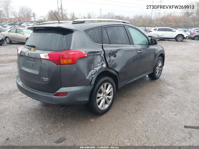 2T3DFREVXFW269913 2015 Toyota Rav4 Limited