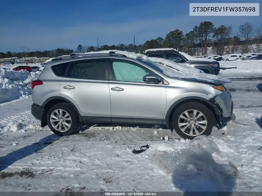 2T3DFREV1FW357698 2015 Toyota Rav4 Limited