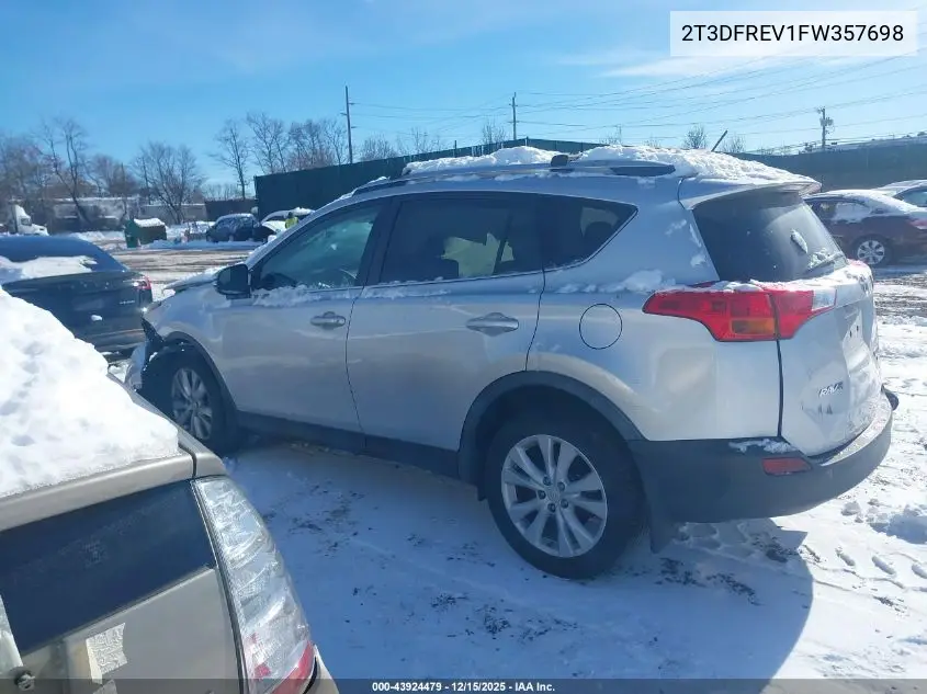 2T3DFREV1FW357698 2015 Toyota Rav4 Limited