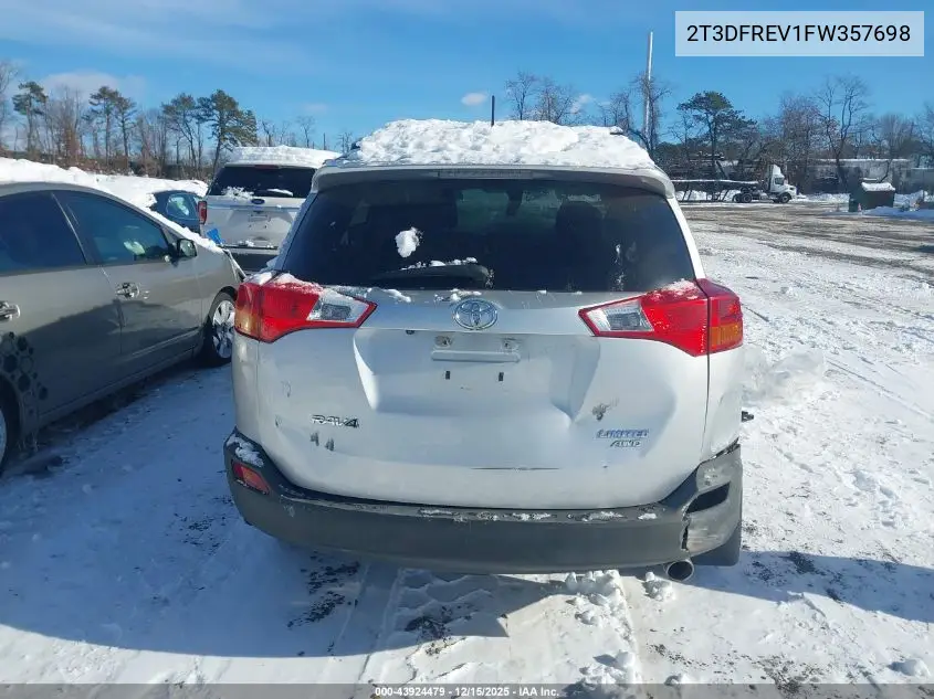 2T3DFREV1FW357698 2015 Toyota Rav4 Limited