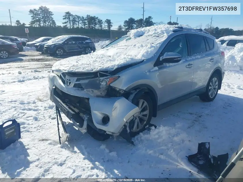 2T3DFREV1FW357698 2015 Toyota Rav4 Limited