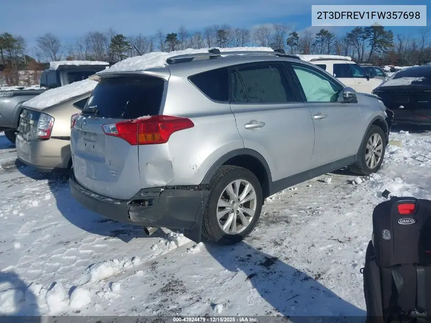 2T3DFREV1FW357698 2015 Toyota Rav4 Limited