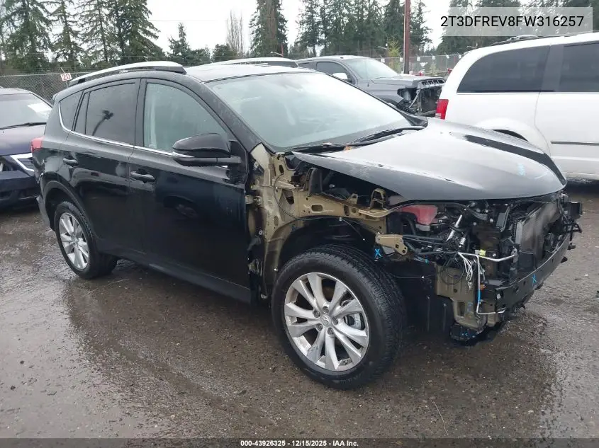 2T3DFREV8FW316257 2015 Toyota Rav4 Limited