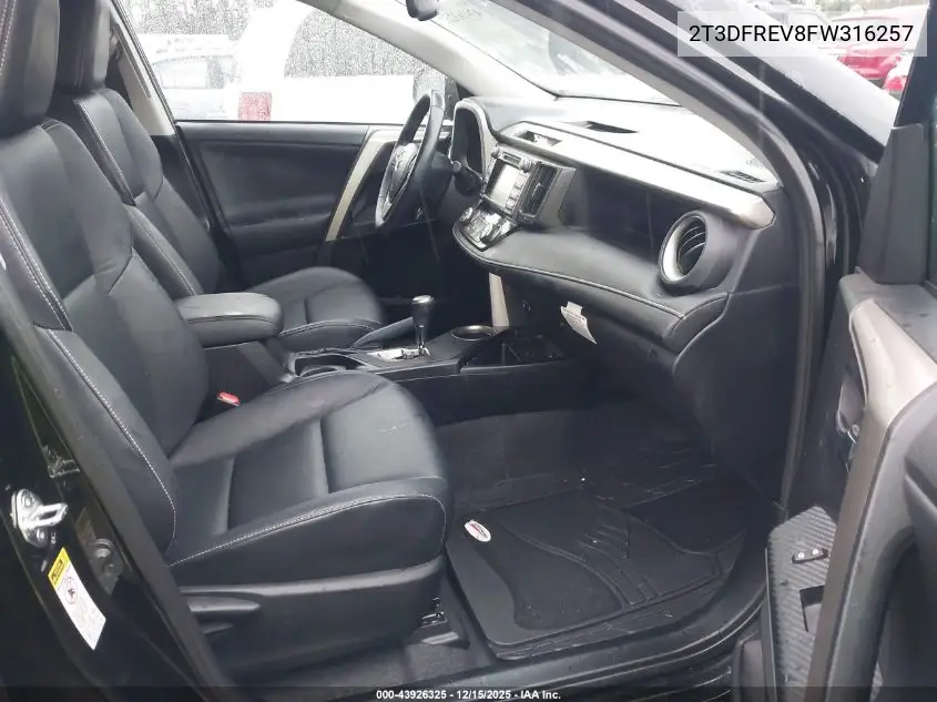 2T3DFREV8FW316257 2015 Toyota Rav4 Limited