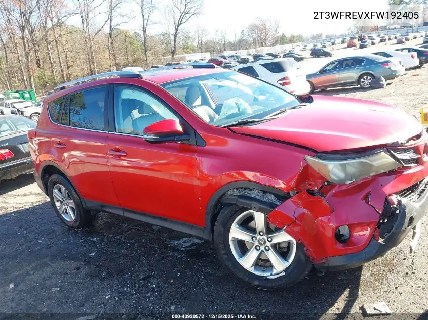 2T3WFREVXFW192405 2015 Toyota Rav4 Xle