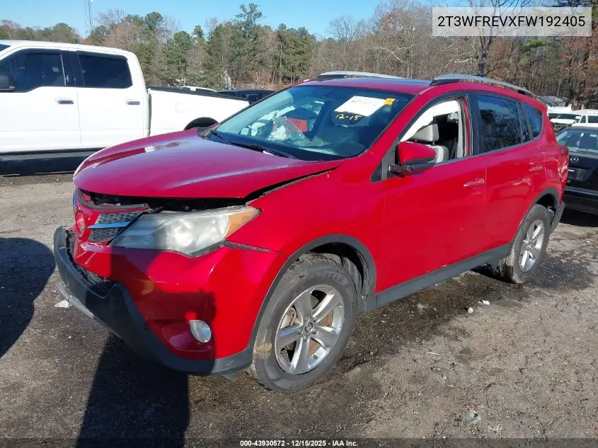 2T3WFREVXFW192405 2015 Toyota Rav4 Xle