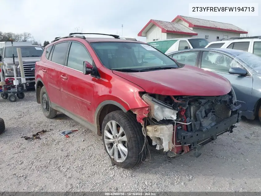 2T3YFREV8FW194713 2015 Toyota Rav4 Limited