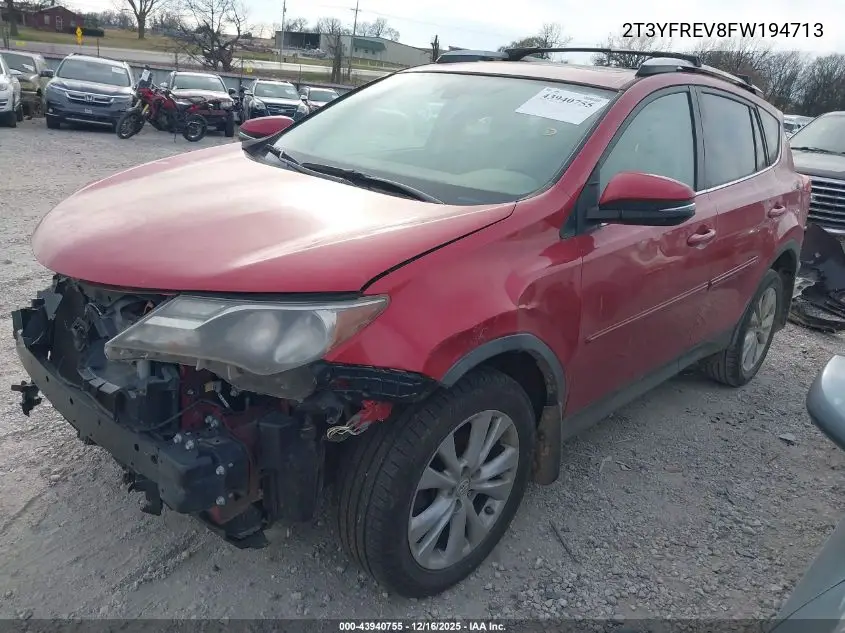 2T3YFREV8FW194713 2015 Toyota Rav4 Limited