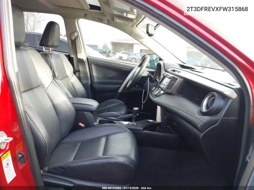 2T3DFREVXFW315868 2015 Toyota Rav4 Limited