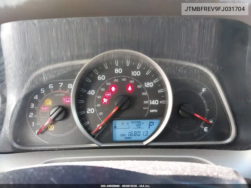 JTMBFREV9FJ031704 2015 Toyota Rav4 Le