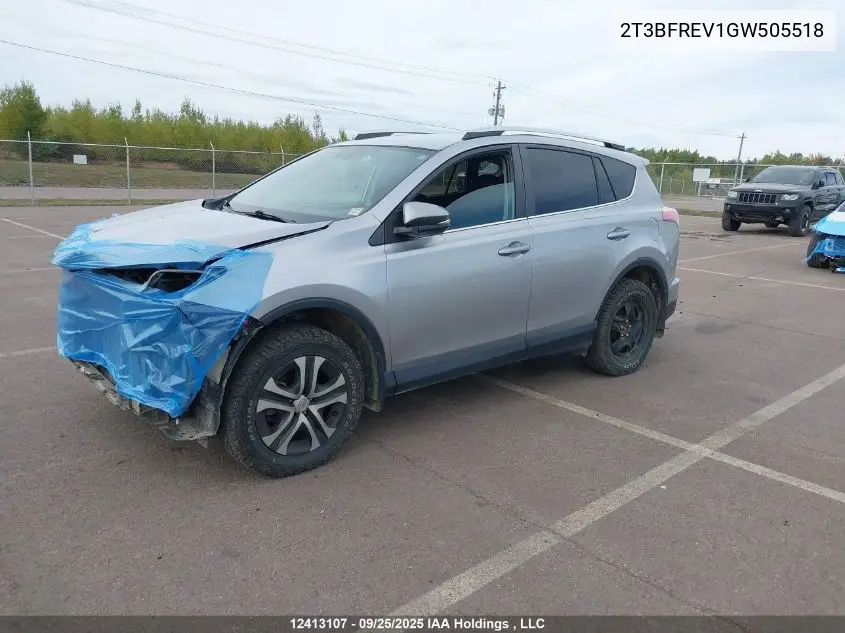 2T3BFREV1GW505518 2016 Toyota Rav4 Le