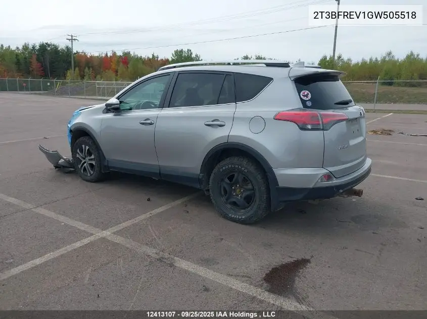 2T3BFREV1GW505518 2016 Toyota Rav4 Le