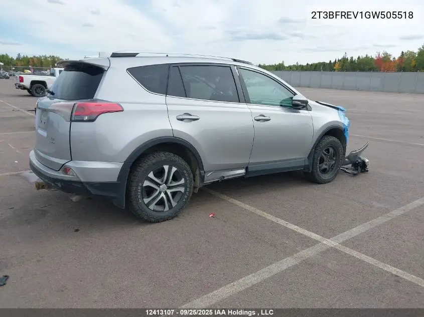 2T3BFREV1GW505518 2016 Toyota Rav4 Le