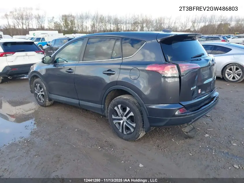 2T3BFREV2GW486803 2016 Toyota Rav4 Le
