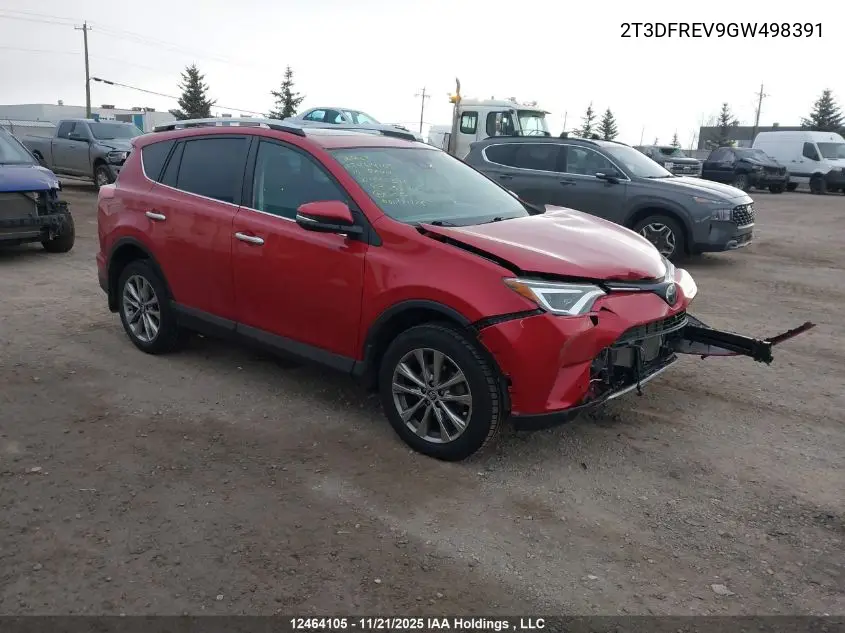 2T3DFREV9GW498391 2016 Toyota Rav4 Limited