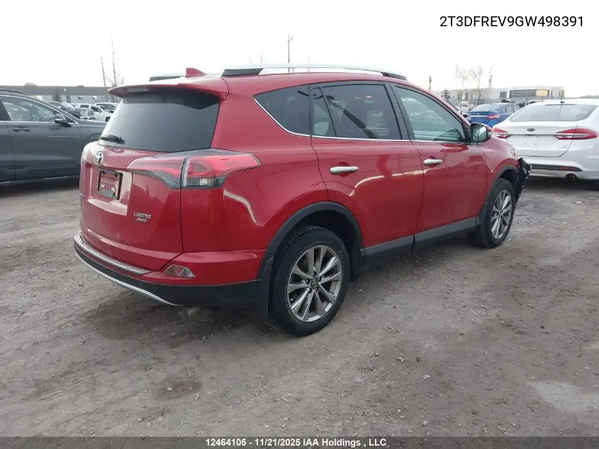 2T3DFREV9GW498391 2016 Toyota Rav4 Limited