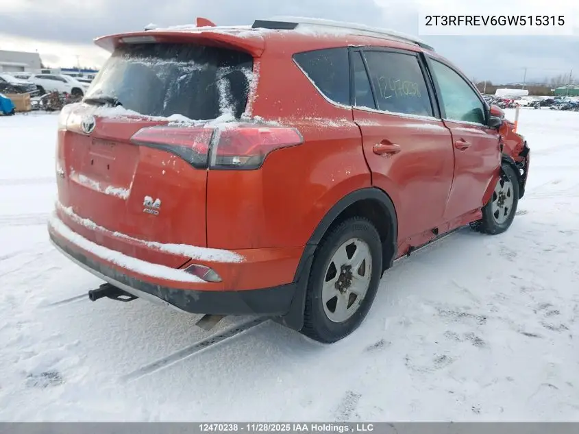 2T3RFREV6GW515315 2016 Toyota Rav4 Xle