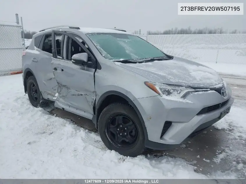 2T3BFREV2GW507195 2016 Toyota Rav4 Le
