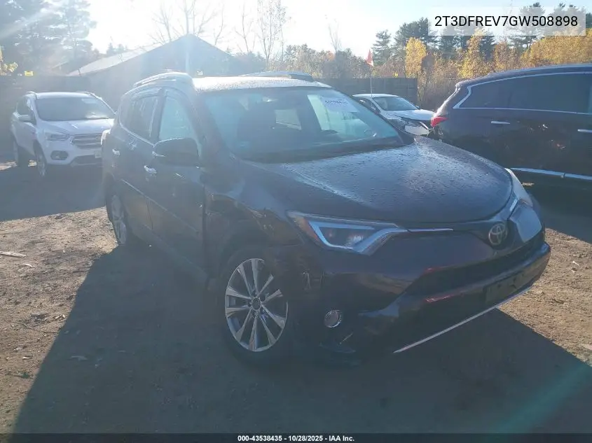 2T3DFREV7GW508898 2016 Toyota Rav4 Limited