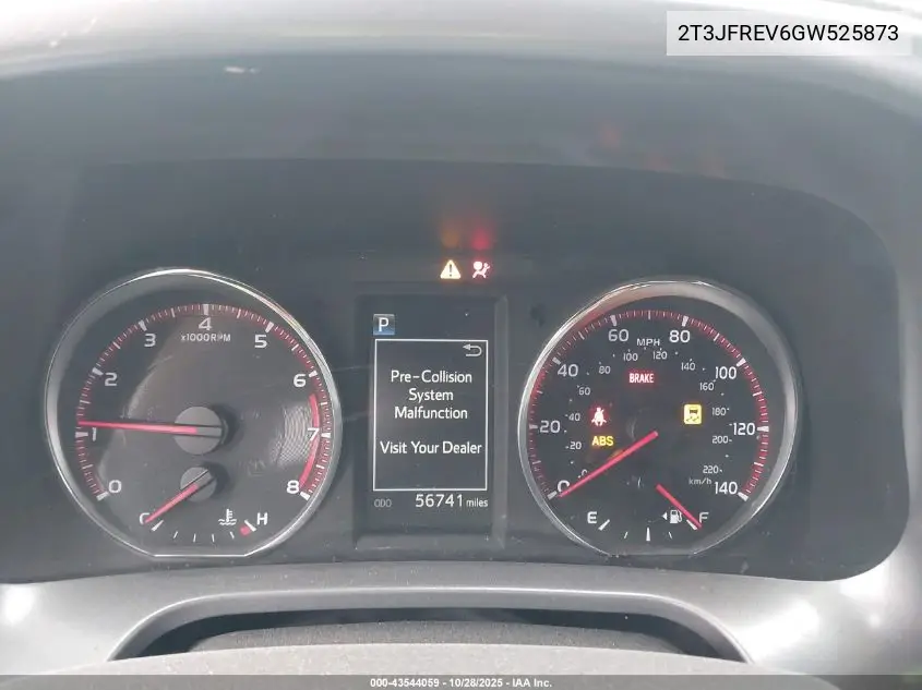 2T3JFREV6GW525873 2016 Toyota Rav4 Se