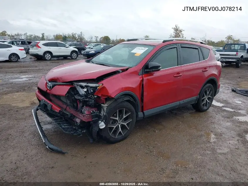 JTMJFREV0GJ078214 2016 Toyota Rav4 Se