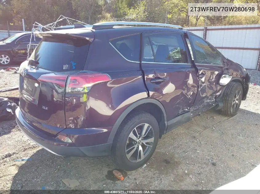 2T3WFREV7GW280698 2016 Toyota Rav4 Xle