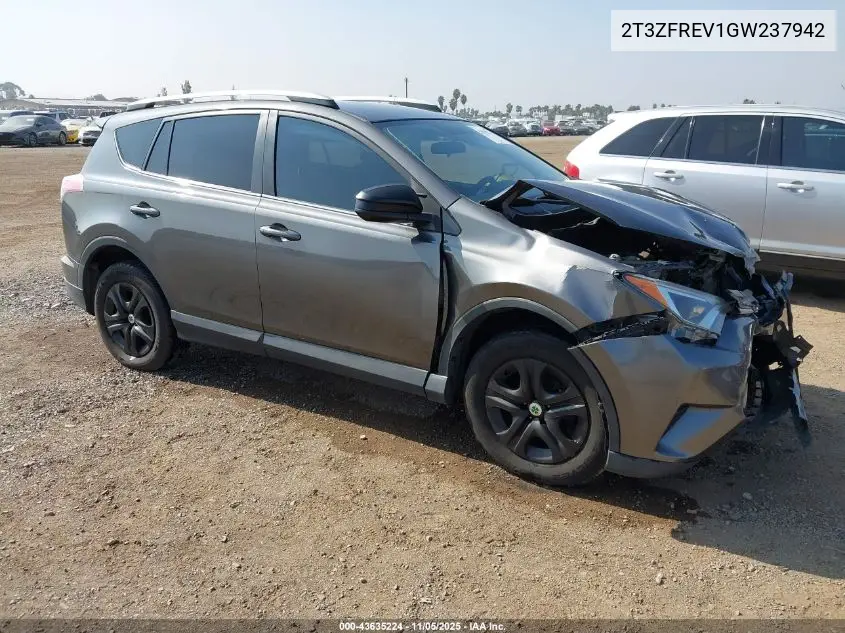 2T3ZFREV1GW237942 2016 Toyota Rav4 Le
