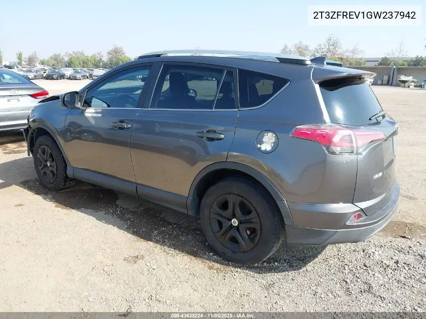 2T3ZFREV1GW237942 2016 Toyota Rav4 Le