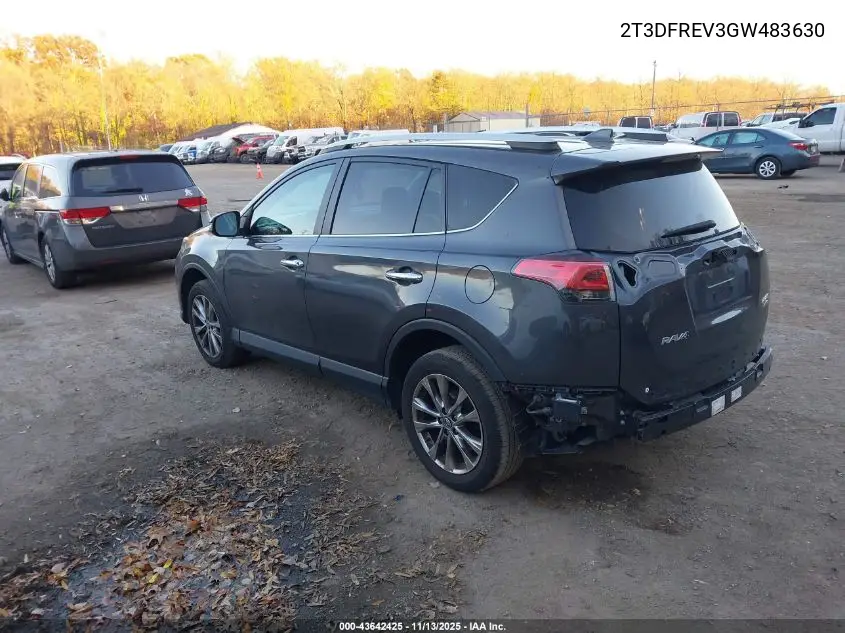2T3DFREV3GW483630 2016 Toyota Rav4 Limited