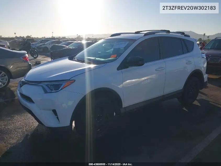 2T3ZFREV2GW302183 2016 Toyota Rav4 Le