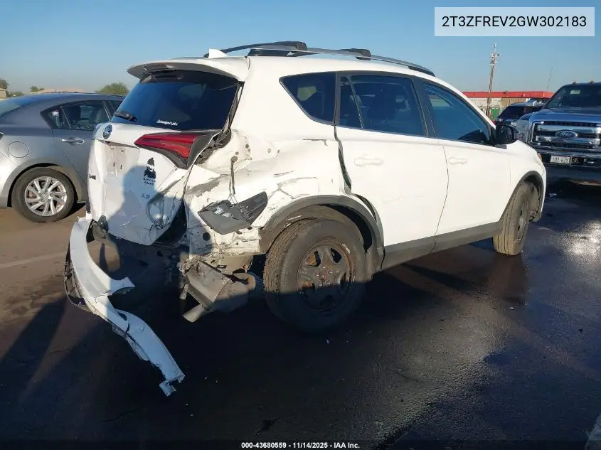 2T3ZFREV2GW302183 2016 Toyota Rav4 Le