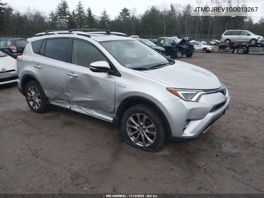 JTMDJREV1GD013267 2016 Toyota Rav4 Hybrid Limited