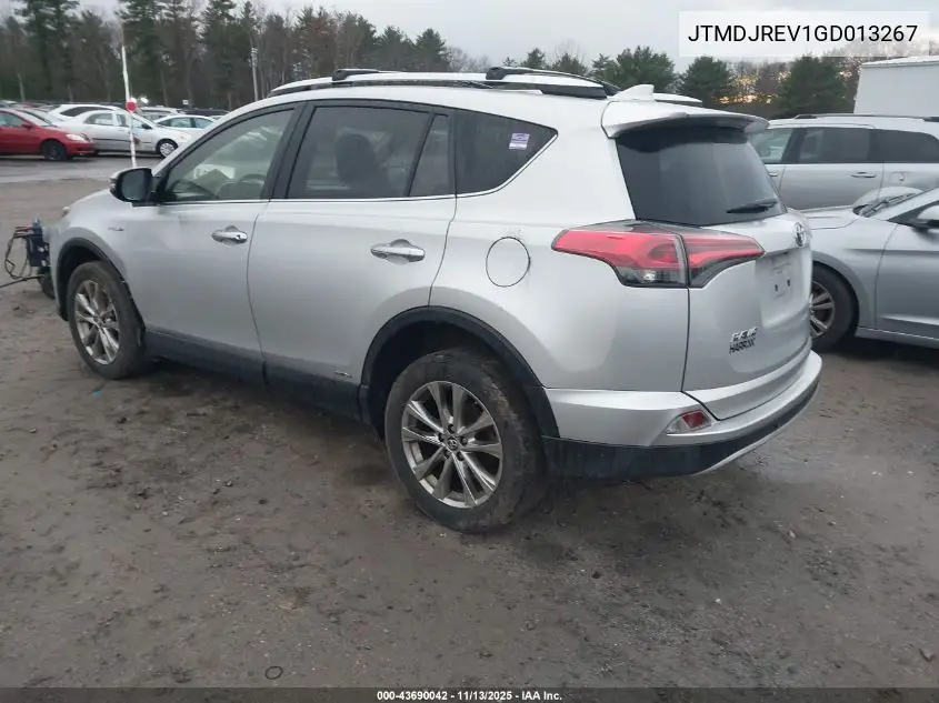 JTMDJREV1GD013267 2016 Toyota Rav4 Hybrid Limited