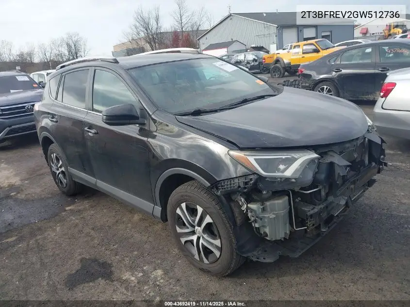 2T3BFREV2GW512736 2016 Toyota Rav4 Le