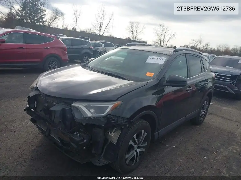 2T3BFREV2GW512736 2016 Toyota Rav4 Le