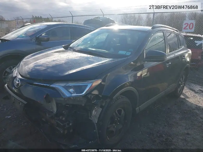2T3BFREV2GW476868 2016 Toyota Rav4 Le