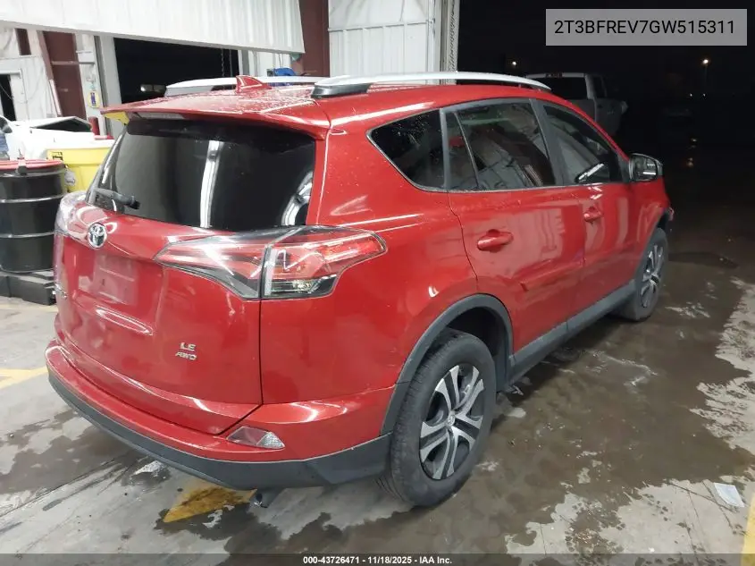 2T3BFREV7GW515311 2016 Toyota Rav4 Le