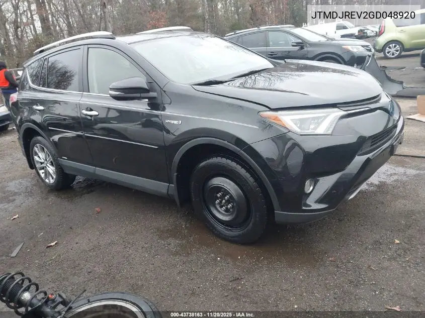 JTMDJREV2GD048920 2016 Toyota Rav4 Hybrid Limited
