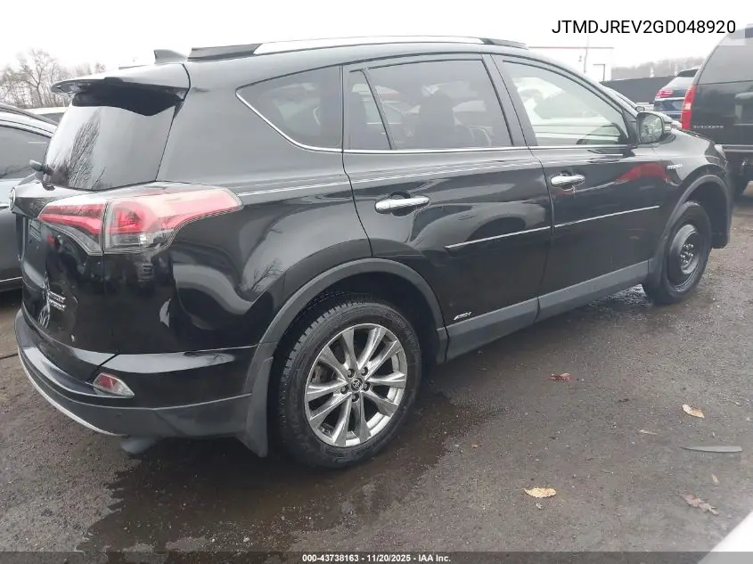 JTMDJREV2GD048920 2016 Toyota Rav4 Hybrid Limited