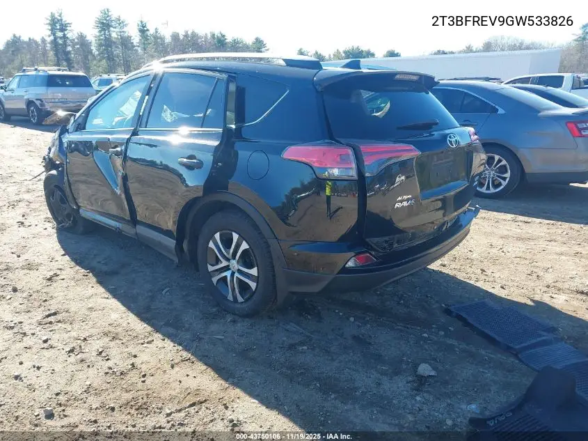 2T3BFREV9GW533826 2016 Toyota Rav4 Le