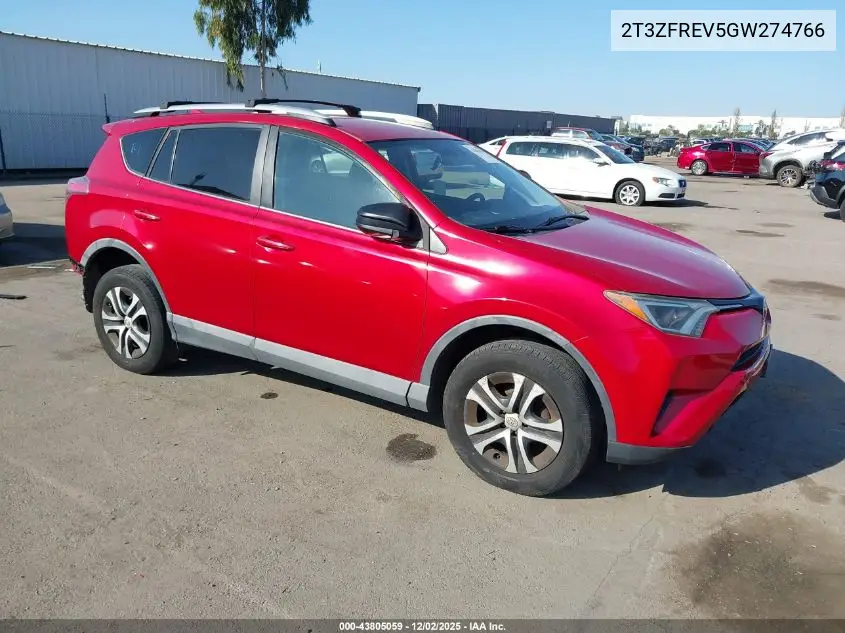 2T3ZFREV5GW274766 2016 Toyota Rav4 Le