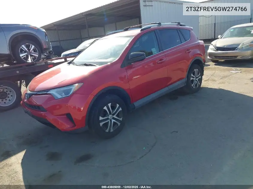 2T3ZFREV5GW274766 2016 Toyota Rav4 Le