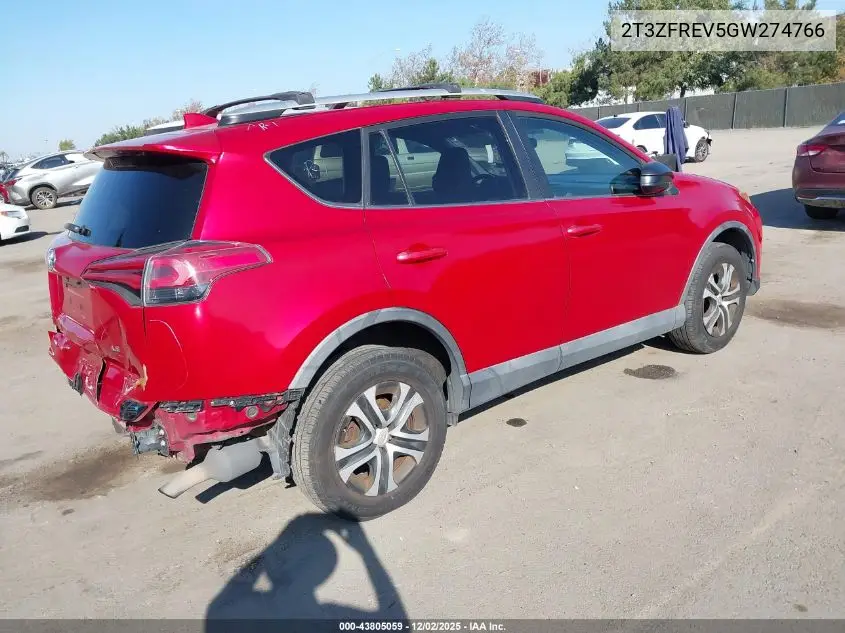 2T3ZFREV5GW274766 2016 Toyota Rav4 Le