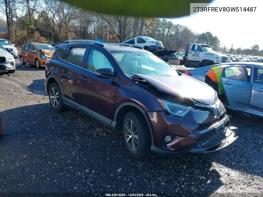 2T3RFREV8GW514487 2016 Toyota Rav4 Xle