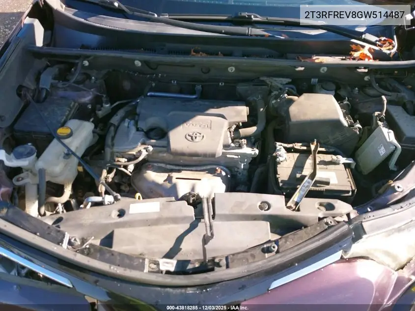 2T3RFREV8GW514487 2016 Toyota Rav4 Xle