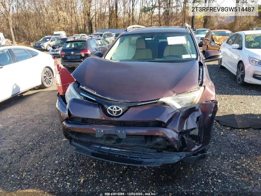 2T3RFREV8GW514487 2016 Toyota Rav4 Xle