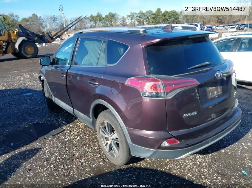 2T3RFREV8GW514487 2016 Toyota Rav4 Xle