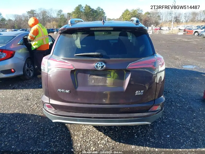 2T3RFREV8GW514487 2016 Toyota Rav4 Xle