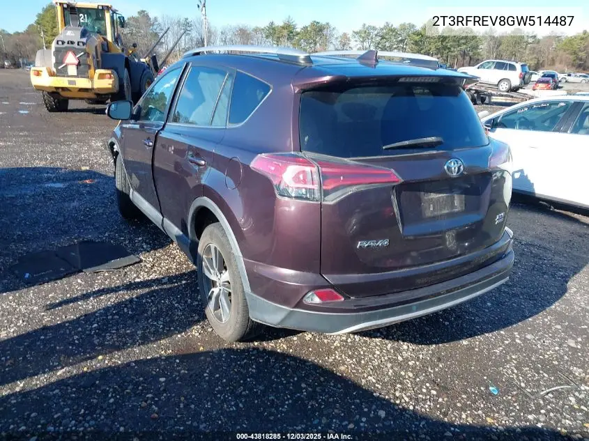 2T3RFREV8GW514487 2016 Toyota Rav4 Xle