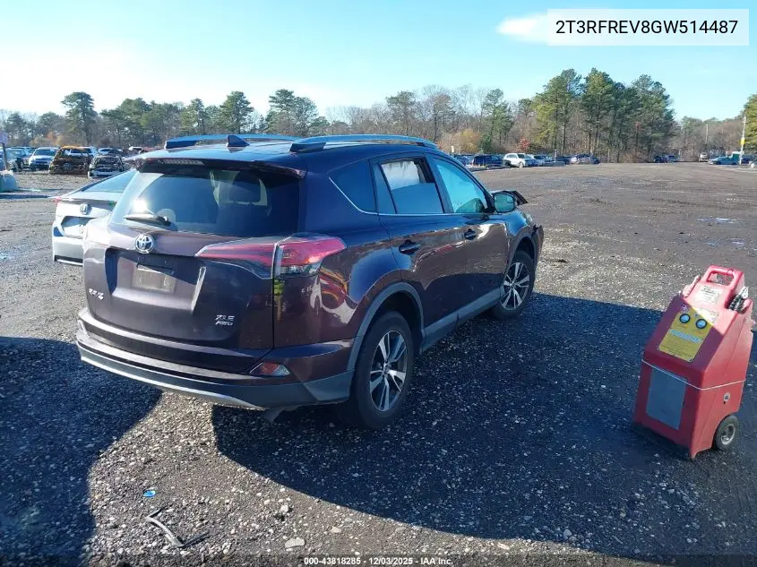 2T3RFREV8GW514487 2016 Toyota Rav4 Xle